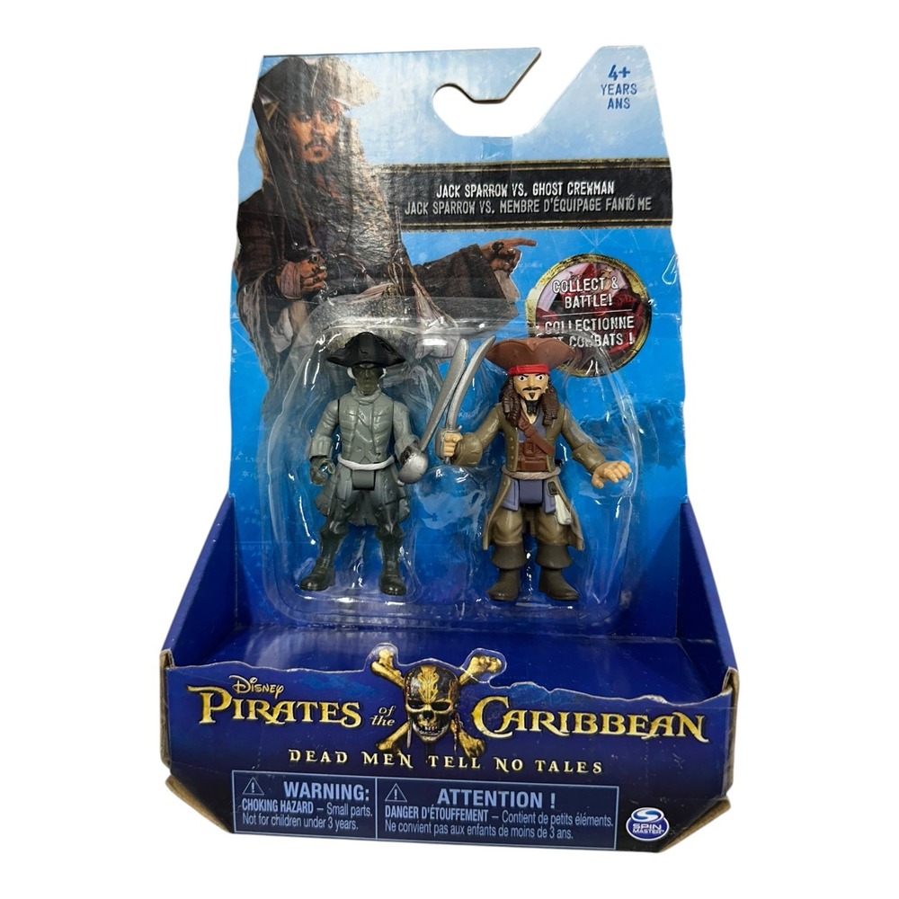 Disney Pirates Caribbean Jack Sparrow vs Ghost Crewman Figure Set Spin Master